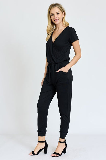 Short Sleeve Jogger Jumpsuit