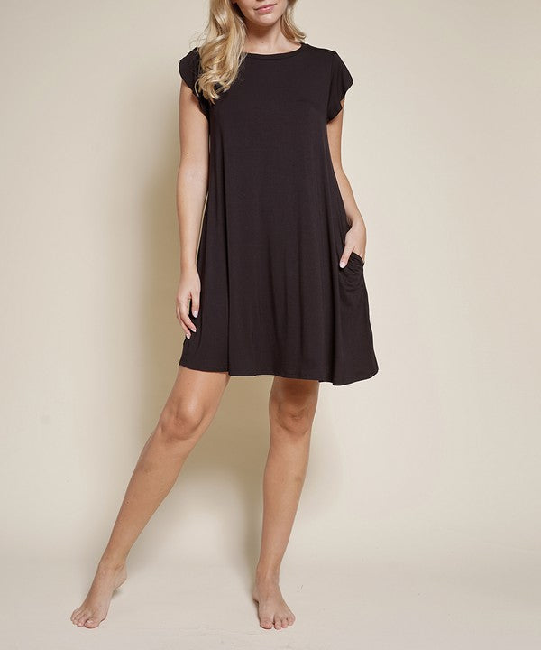 BAMBOO TULIP SLEEVE DRESS