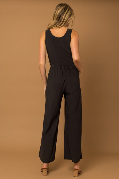 V-neck Jumpsuit