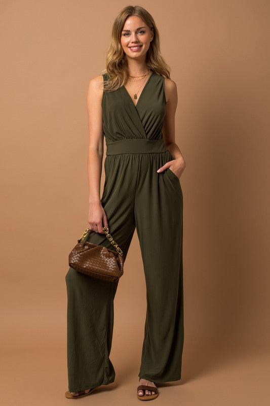 V-neck Jumpsuit