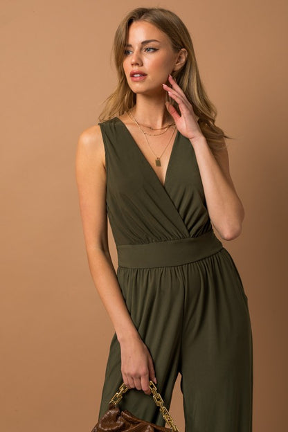 V-neck Jumpsuit