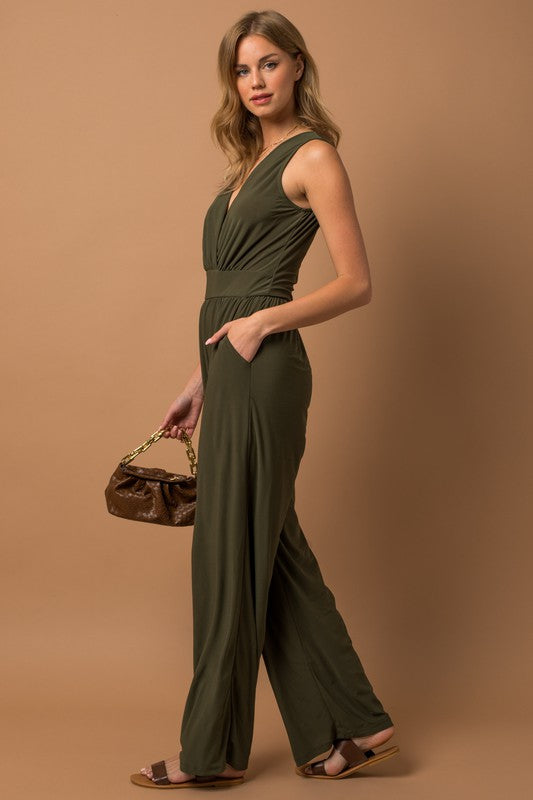 V-neck Jumpsuit