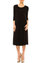 Solid jersey knit a-line dress