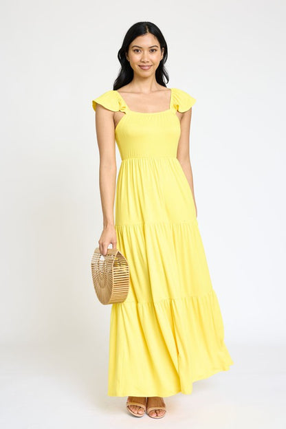 Flutter Sleeve Flowy Tiered Sundress