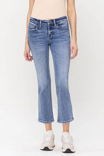 Mid Rise Kick Flare Jeans