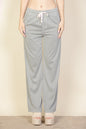 Knit Twill Drawstring Side Pocket Pants