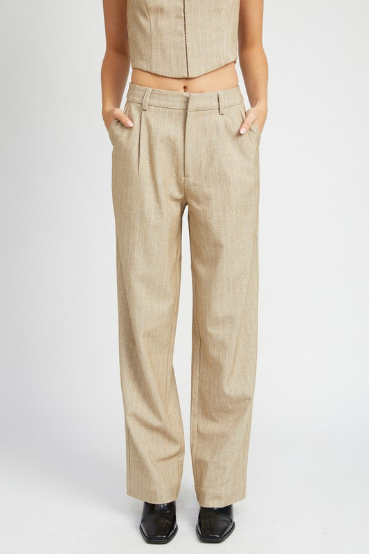 LOOSE FIT PINSTRIPE PANTS