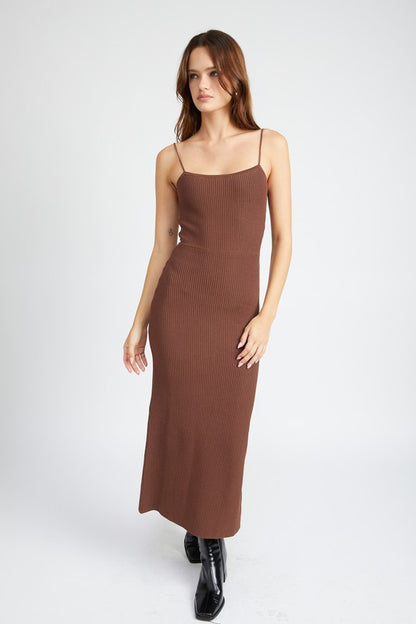 MAXI KNIT RIB DRESS