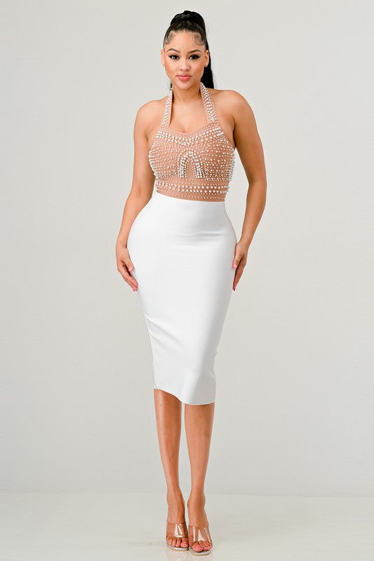 PEARL SEXY MIDI DRESS