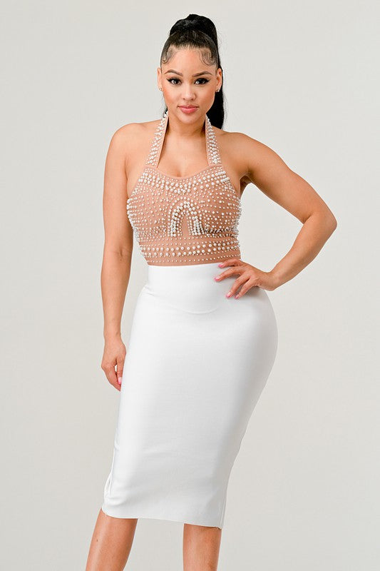 PEARL SEXY MIDI DRESS