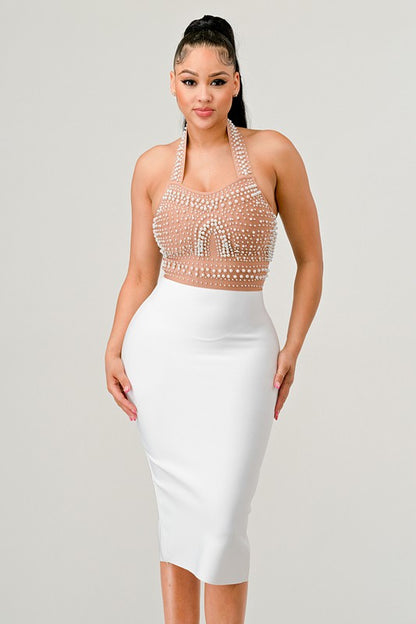 PEARL SEXY MIDI DRESS