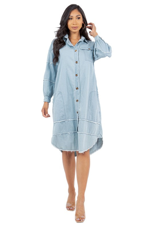 SEXY SUMMER DENIM SHIRT DRESS