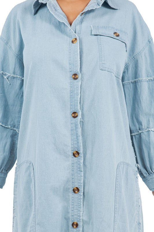 SEXY SUMMER DENIM SHIRT DRESS