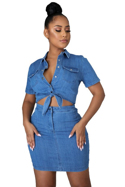 SEXY FASHION DENIM DRESS