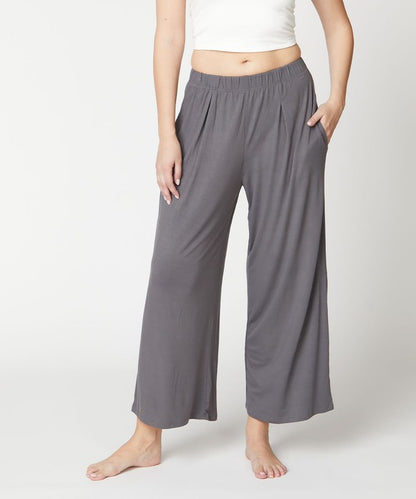 BAMBOO WIDE PANTS ANKLE LENGTH