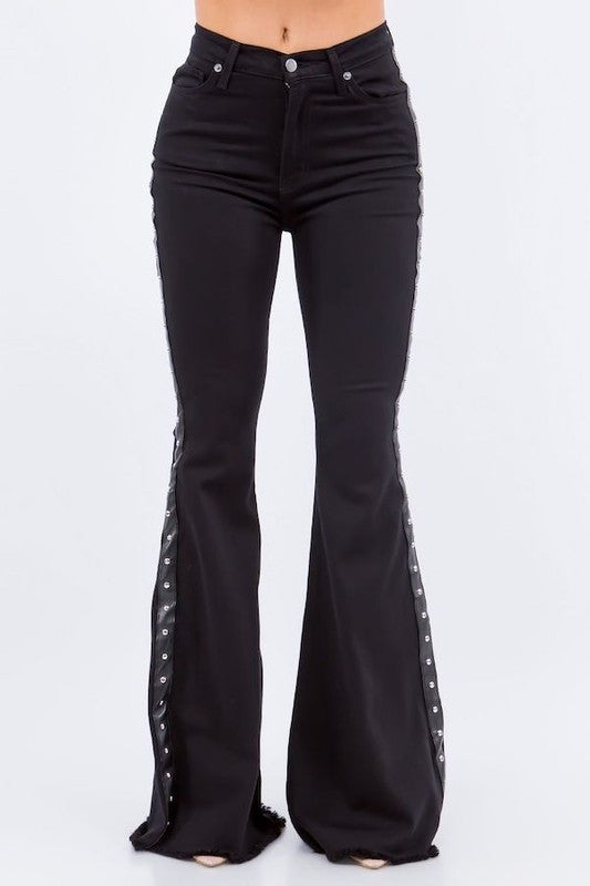 Rodeo Bell Bottom Jean in Black- 32" inseam