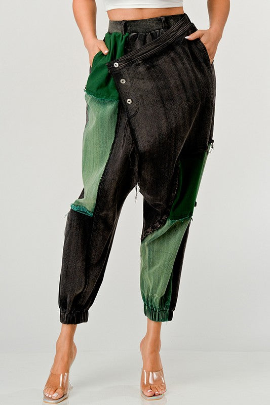 Autumn Punk Style Loose Washed Pants