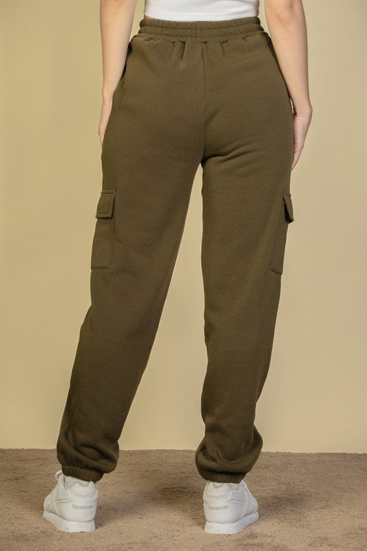 Side Pocket Drawstring Waist Sweatpants