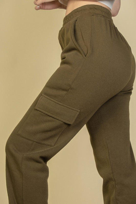 Side Pocket Drawstring Waist Sweatpants