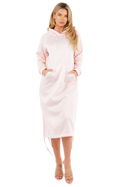 SEXY FASHION MAXI HOODIE DRESS