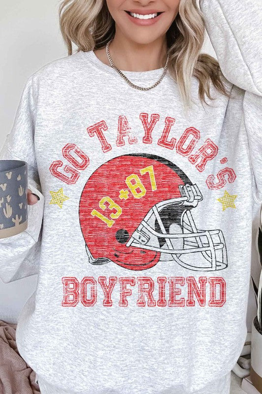 GO TAYLORS BOYFRIEND FOOTBALL OVERSIZED SWEATSHIRT