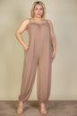 PLUS SIZE SLEEVELESS JOGGER JUMPSUIT