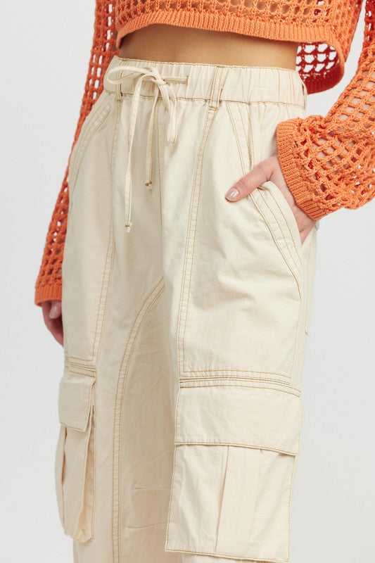 Cargo Pants with Drawstrings