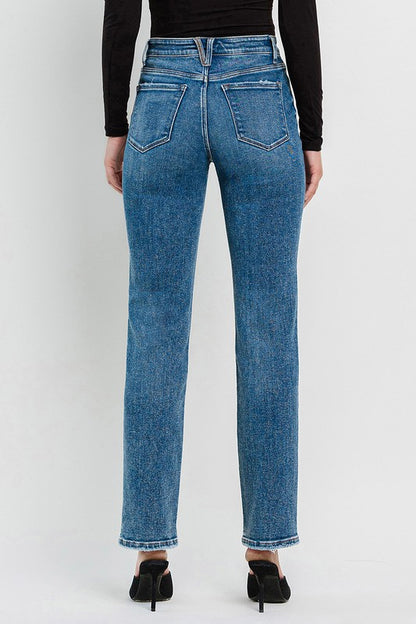 High Rise Straight Jeans