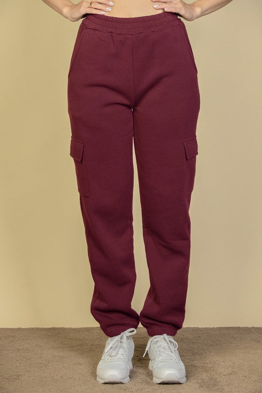 Side Pocket Drawstring Waist Sweatpants