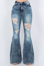 Storm Bell Bottom Jean in Stone Wash