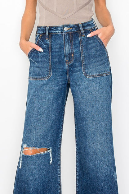 ULTRA HIGH RISE RELAXED FLARE JEANS