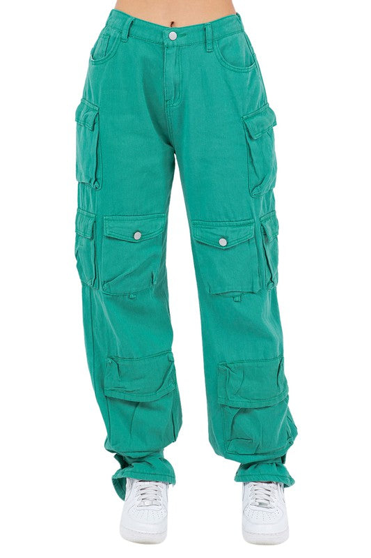 SEXY CARGO STYLE DENIM PANTS