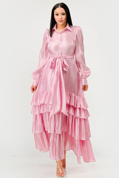 Aurora Tiered Elegance Full Maxi Dress