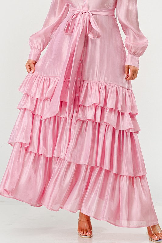 Aurora Tiered Elegance Full Maxi Dress