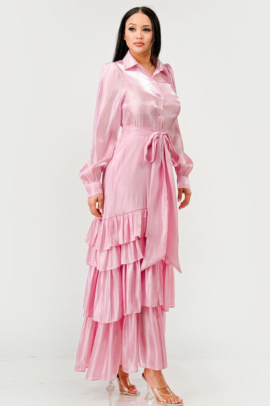 Aurora Tiered Elegance Full Maxi Dress