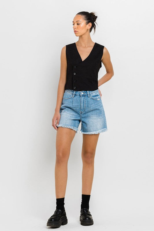 Super High Rise Pleats Shorts