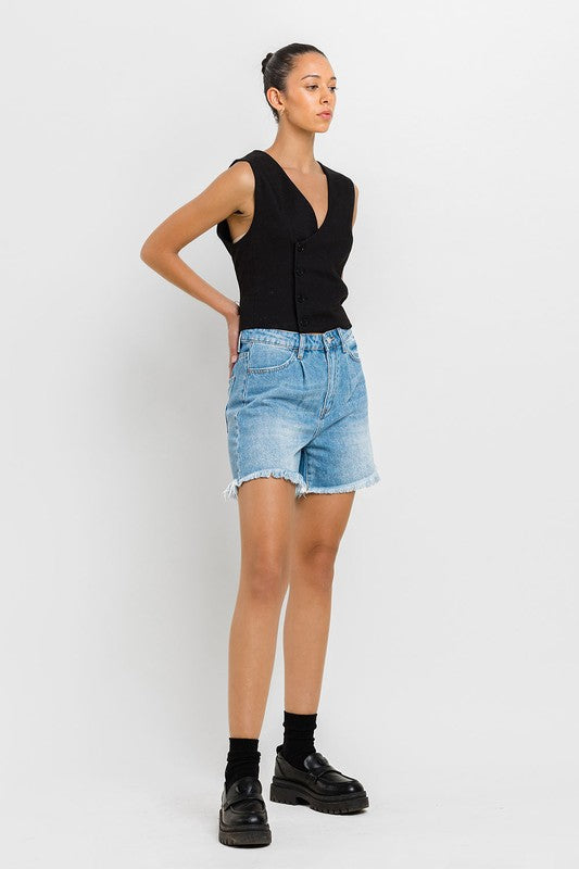 Super High Rise Pleats Shorts