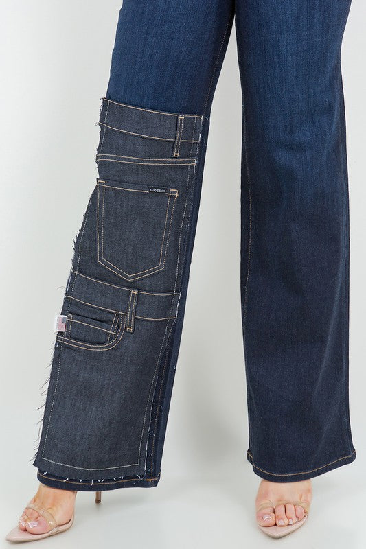 Janet Wide Leg Jean in Dark Denim