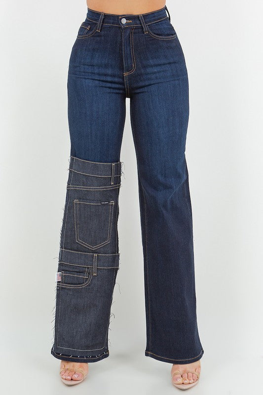 Janet Wide Leg Jean in Dark Denim