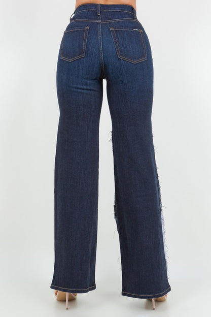 Janet Wide Leg Jean in Dark Denim