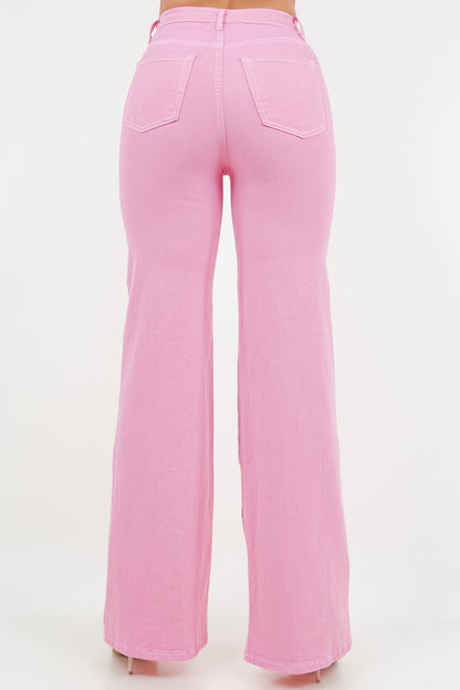 Rodeo Wide Leg Jean in Pink