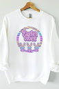 Easter Vibes Circle Bunnies Graphic Sweatshirt