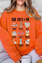 God Says I am Christian Graphic Fleece Sweatshirts