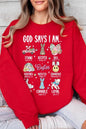 God Says I am Christian Graphic Fleece Sweatshirts