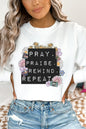 Religious Pray Praise Rewind Repeat Sweatshirt