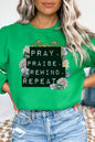 Religious Pray Praise Rewind Repeat Sweatshirt