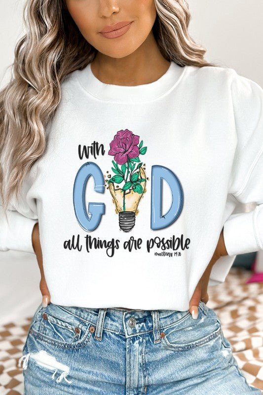 Religious With God All Things Possible Sweatshirt