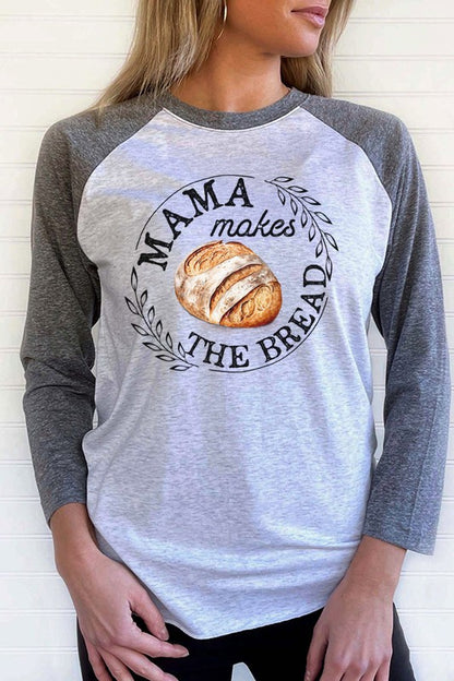 Mama Makes the Bread Circle Graphic Raglan