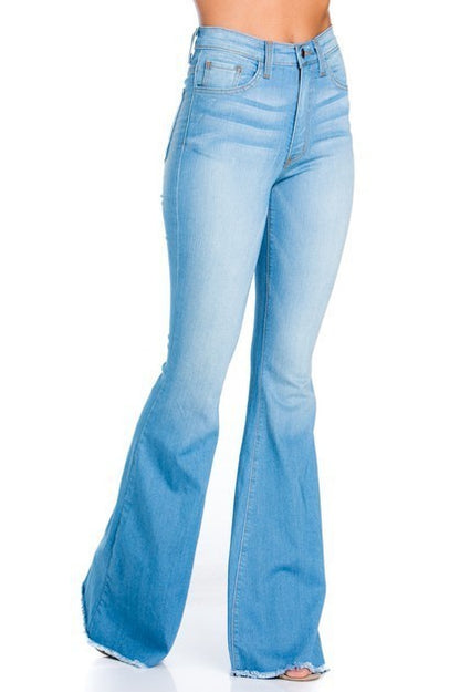 Logan Bell Bottom Jean in Light Denim -32" Inseam