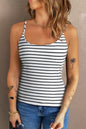 Striped Scoop Neck Cami